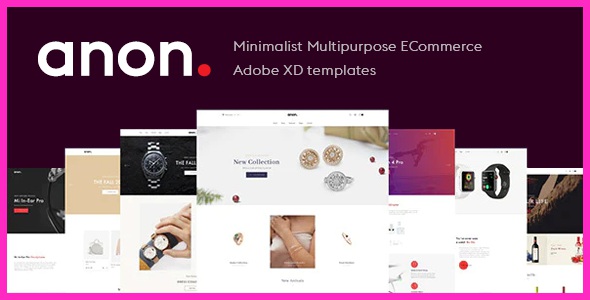 Minimalist Multipurpose eCommerce XD templates 