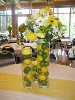 I'm having several large glass cylinder vases filled with lemons and limes