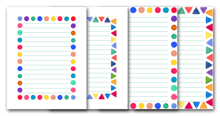 Free Lined Stationery Printables