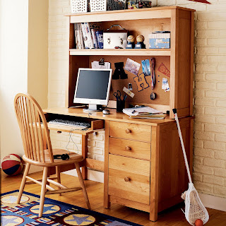 Natural simple computer desk