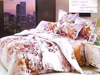 Sprei Cantik Motif Bunga Kerang Coklat