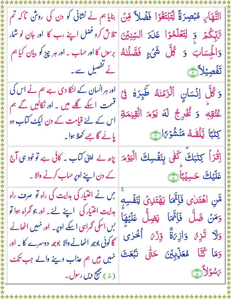 Quran,Surah Israel / Isra with Urdu Translation,Quran with Urdu Translation,