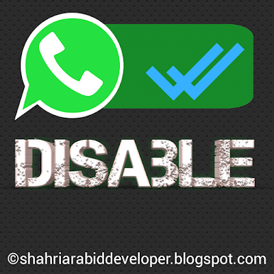 Whatsapp blue tick mark disable picture by Shahriar Abid