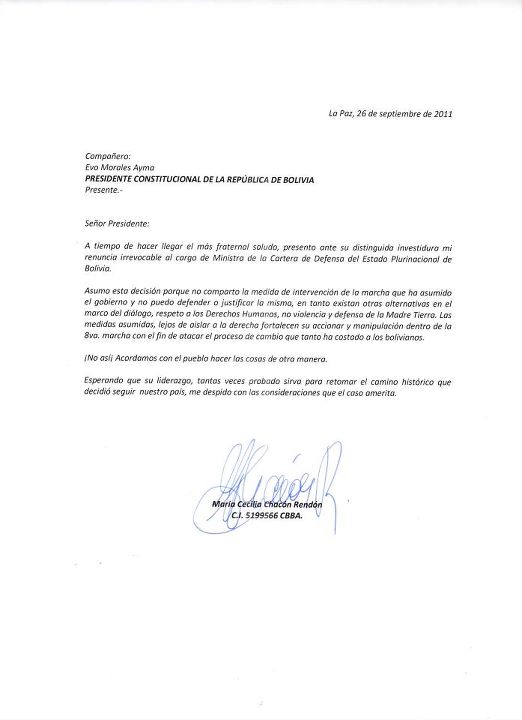 Carta De Renuncia Laboral Word Bolivia Carta Renuncia 