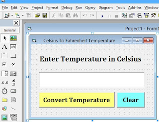 Celsius to Fahrenheit temperature converter in visual basic