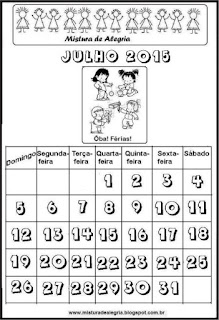 Calendário julho 2015