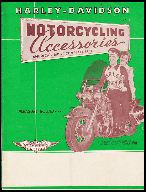 Nostalgia on Wheels 1952 Harley  Davidson  Accessories  Catalog 