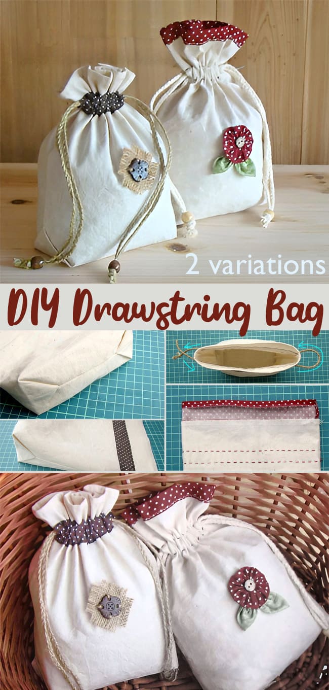 Basic Drawstring Bag Tutorial