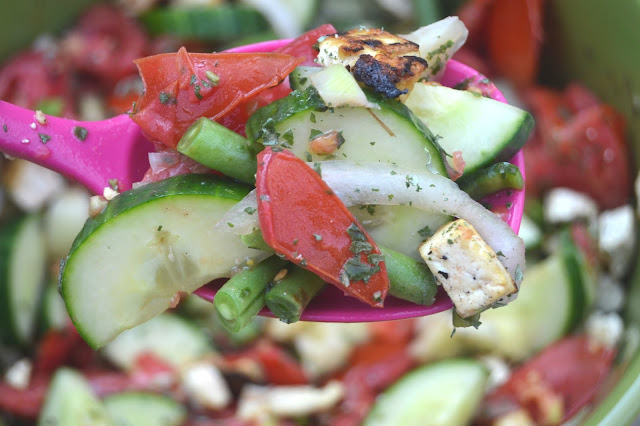 Grilled Tofu Panzanella Salad 