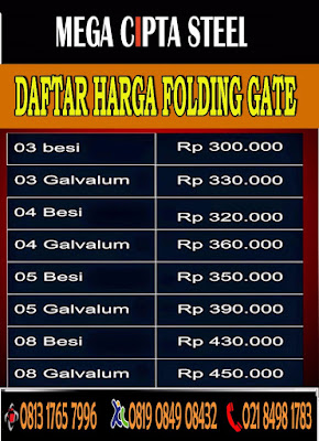 FOLDING GATE SEKAT RUANG PVC BENDUNGAN HILIR KARET TENGSIN KEBON MELATI KACANG KAMPUNG BALI PETAMBURAN GELORA