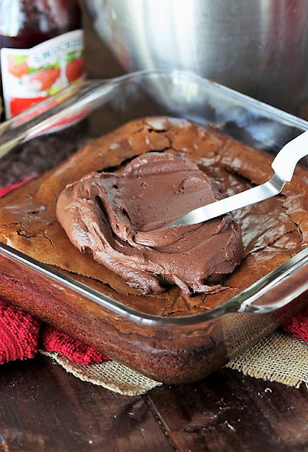 scratch brownies with a layer of creamy raspberry truffle topping Raspberry Truffle Brownies