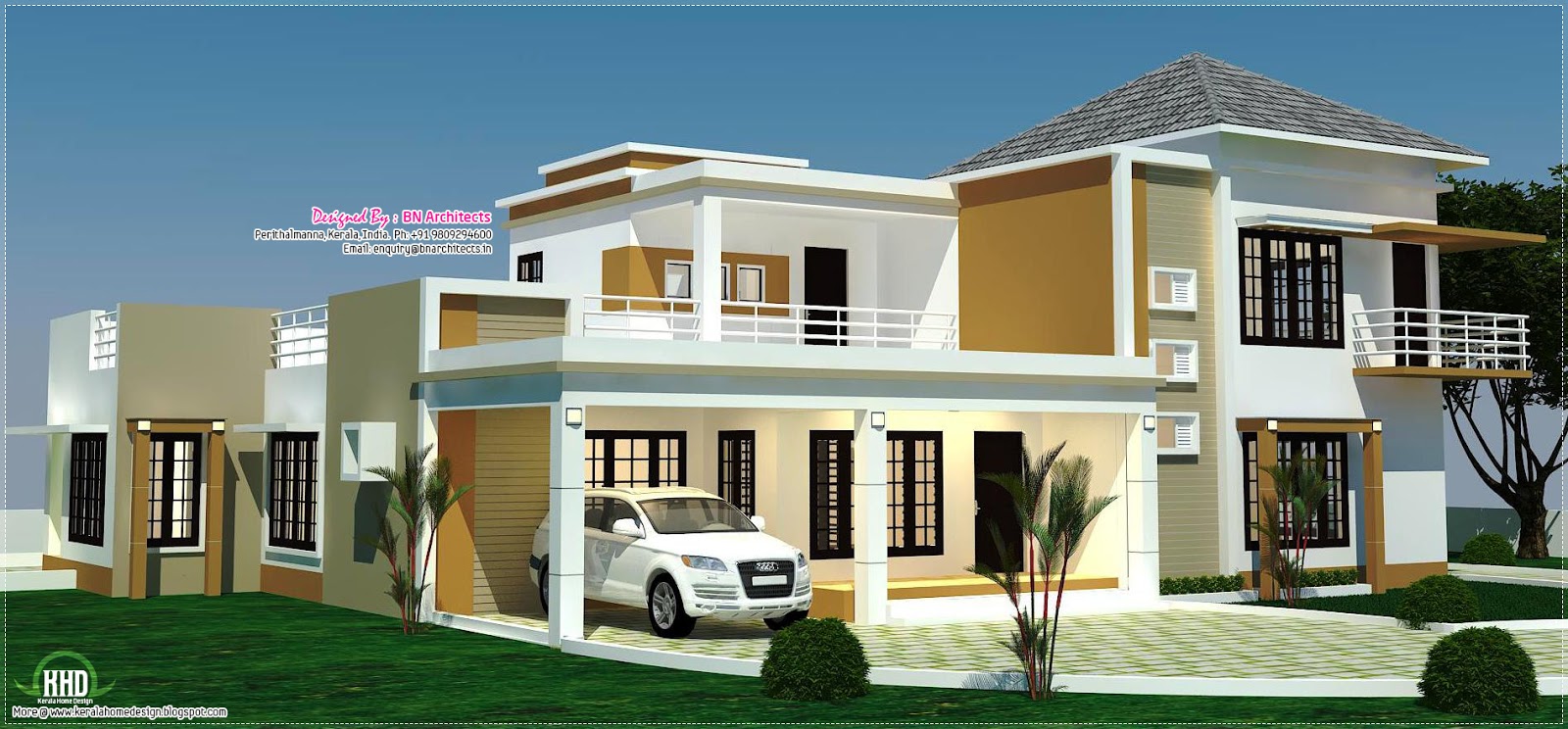 Floor plan  3D  views  and interiors of 4 bedroom villa 