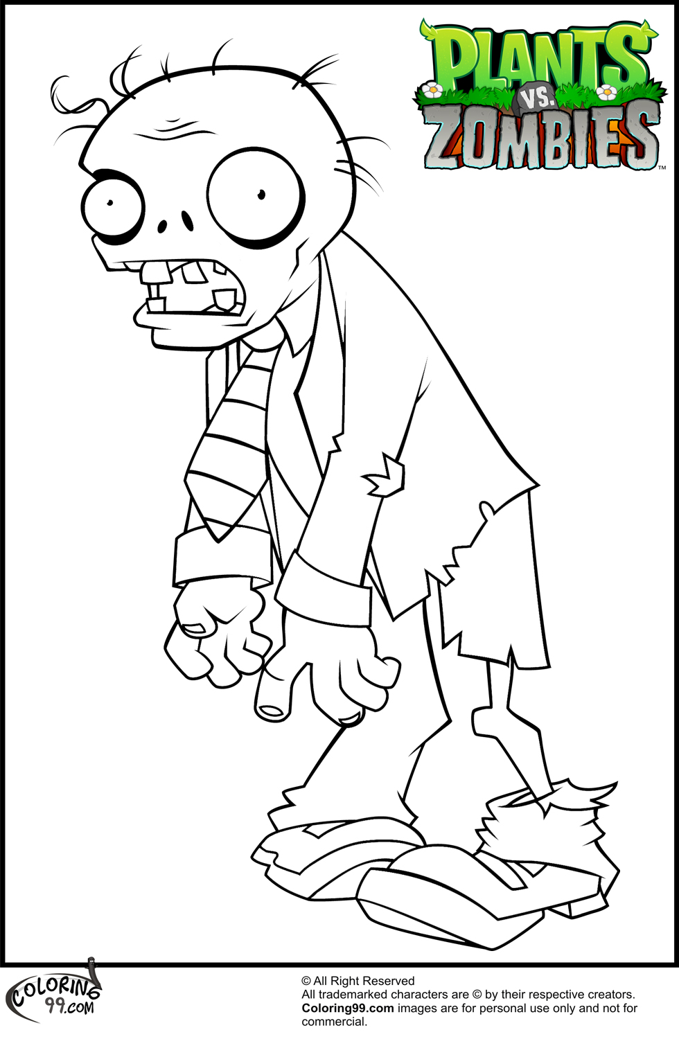 plants vs zombies coloring pages minister coloring