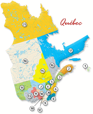 Map of Québec Province Pictures
