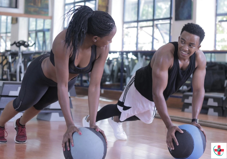 The medicine ball is an all-round fitness accessory.