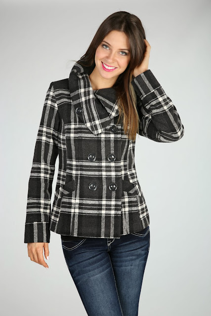 Free People Plaid Cocoon Wool Coat