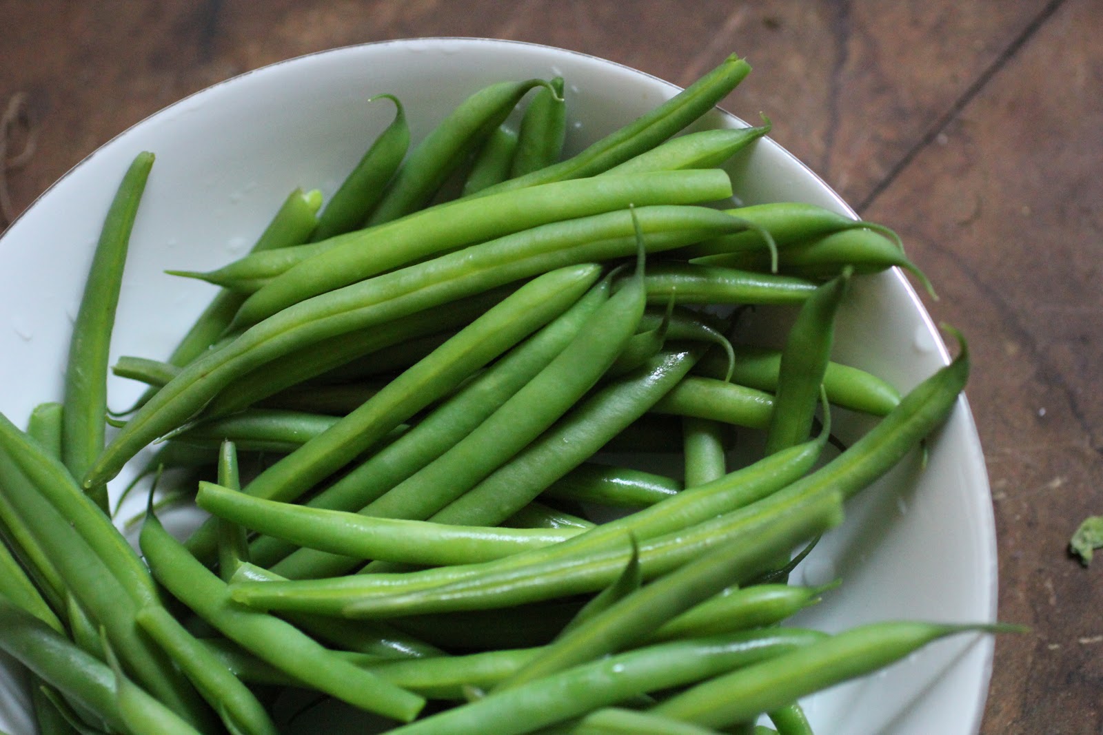 ... ton of string green beans and using them in all sorts of ways