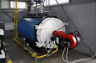 Gas fired industrial boiler