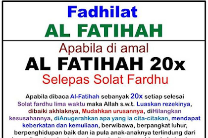 Nama Lain Bagi Surah Al Fatihah