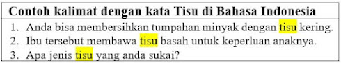 33 Contoh Kalimat Tisu di Bahasa Indonesia dan Pengertiannya