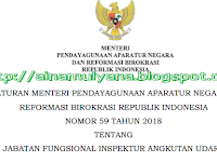 PERMENPAN - PERATURAN MENPAN NOMOR 59 TAHUN 2018 TENTANG JABATAN FUNGSIONAL INSPEKTUR ANGKUTAN UDARA