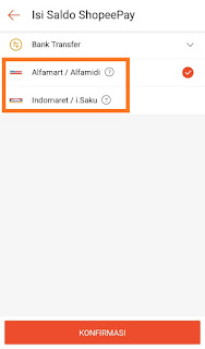 Cara Top Up Shopeepay Lewat Indomaret dan Alfamaret 2020 ~ Mengisi Saldo Shopeepay Terbaru