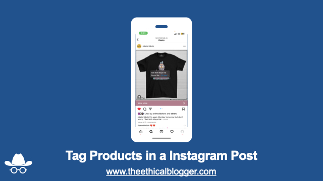Product tag on instagram by the ethical blogger