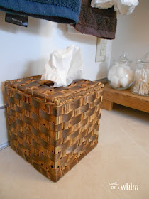 Stained Thrift Store Kleenex Holder | Vintage Farmhouse Bathroom Makeover | Denise on a Whim