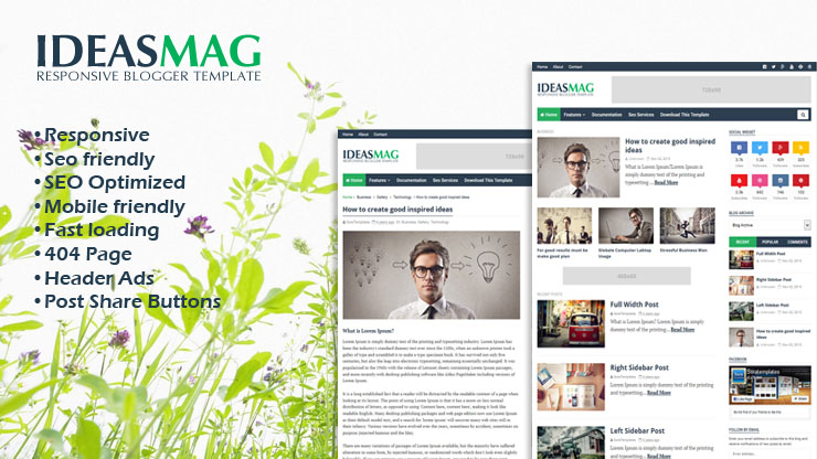 iDeas Mag Responsive Blogger Template