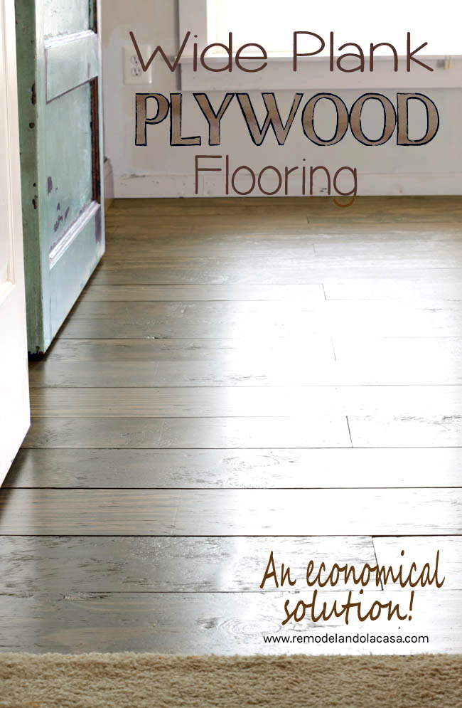 Bedroom with dark plywood floor installation - barn door and window