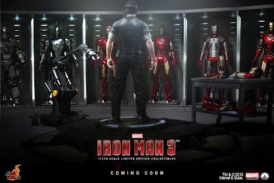 Hot Toys Iron Man 3 1/6 Scale Figure Line Announcement - Tony Stark Mech Test v2 figure - Hall of Armor