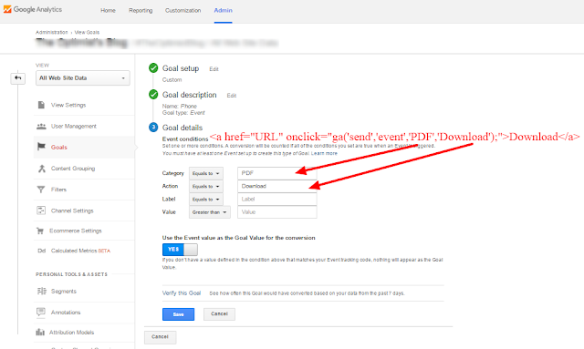 Tracking clicks on download link or button using Google Analytics