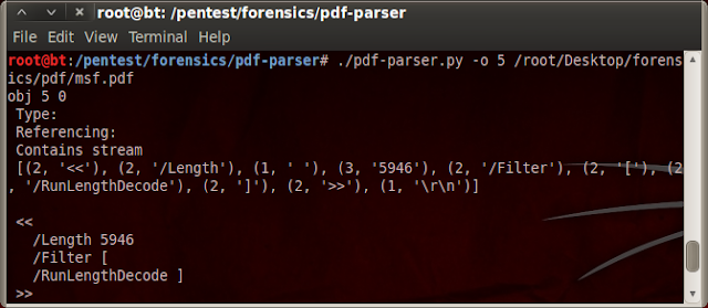 pdf-parser - Kali Linux- solution rider