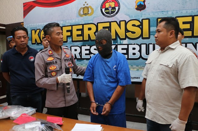 Edarkan Sabu Residivis asal Mirit Diringkus Jajaran Sat Resnarkoba Polres Kebumen