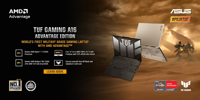 ASUS TUF Gaming A16 Advantage Edition SIAP MANJAKAN GAMERS DENGAN KECEPATAN DAN KEKUATAN