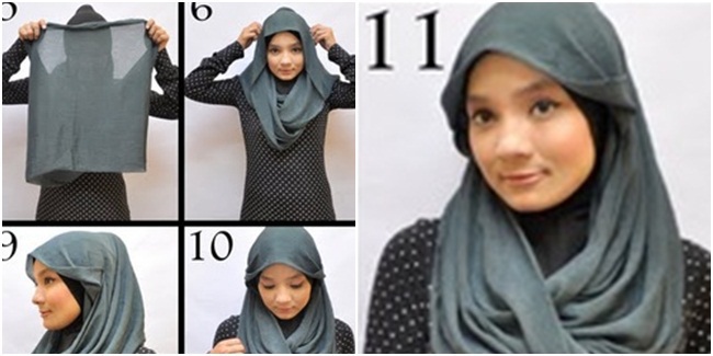 Cara Tutorial Memakai Hijab Kerudung Kalung Cantik  User Mailza 