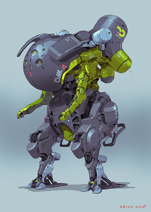 Brian Sum artstation arte ilustrações ficção científica cyberpunk estilo anime