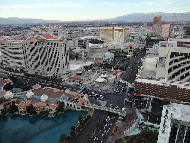 view of the strip from the eiffel tower, las vegas, north, ballys