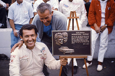 Lee Petty (right) and son Richard Petty. 