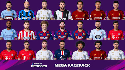 PES 2020 Facespack ( 21 Faces ) by Messi Pradeep