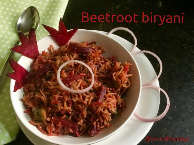 Beetroot Biryani recipe | How to prepare Beetroot Biryani with step by step instructions - Beetroot biryani another colourful dish with beetroot. Today we are going to see how to prepare biryani using beetroot with simple cooking methods. Simple and healthy biryani for your kids lunch box within 30 minutes. Usually I prepare beetroot stir fry, beetroot poori and beetroot jam for my son. Oneday he told me to prepare biryani with beetroots. Almost everybody in our family like beetroots. So definitely this rice will be  your family favourite.