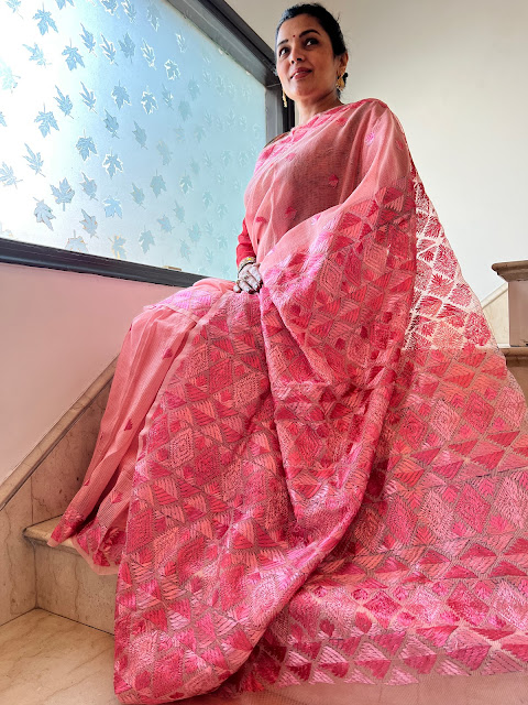 hand-embroidered phulkari sarees