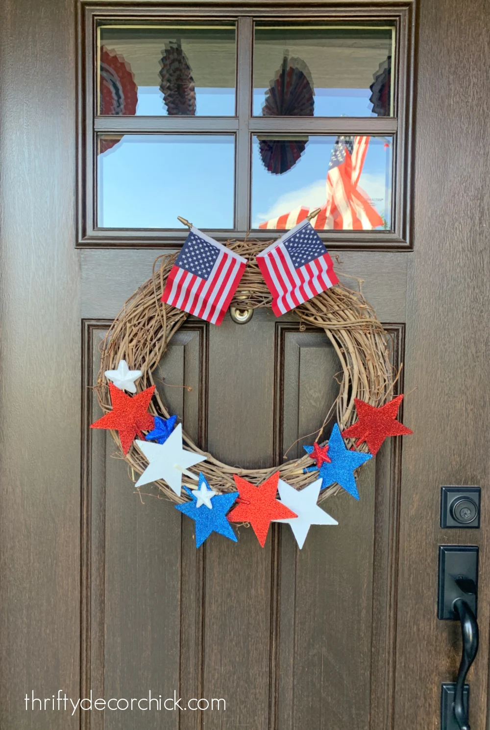 easy star wreath for the 4th