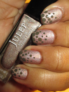 Julep, Ginger, Laura, Bombshel, February Maven 2013, dotticure, nail art, nail design, mani