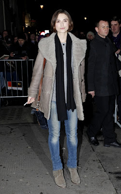 Keira Knightley leaving the Comedy Theatre