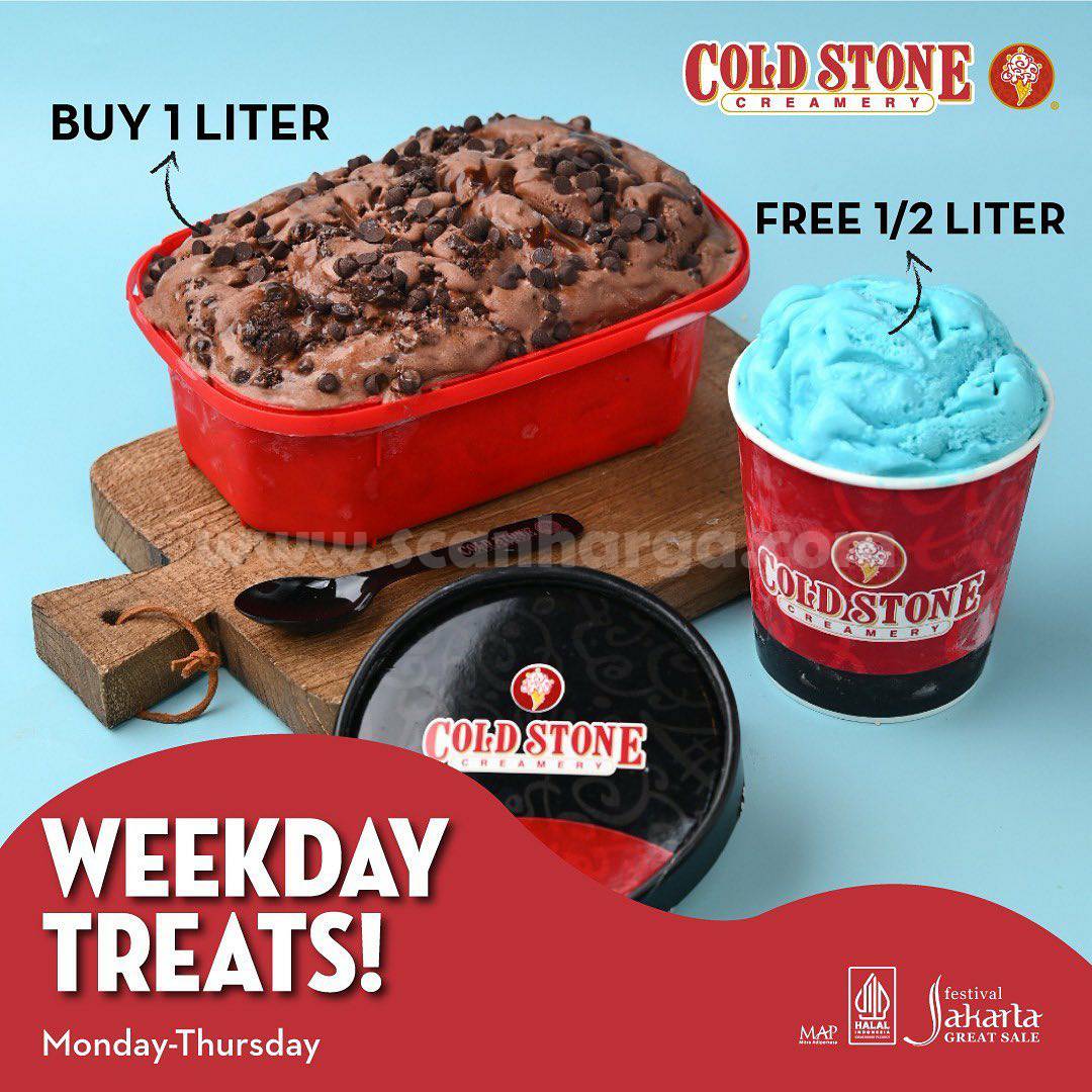 PROMO COLD STONE WEEKDAY TREATS – BELI 1 GRATIS 1 ICE CREAM