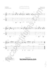 2  Tablatura y Partitura de Guitarra Punteo del Villancico Un Niño Andaluz Tablature Guitar Sheet Music with chords 