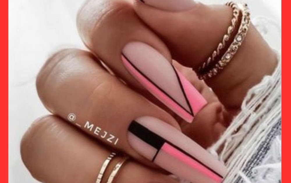 3. Abstract Pink and White Nail Design - wide 3