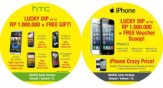 HTC dan iPhone Promo OkeShop di Indonesia Cellular Show 2013