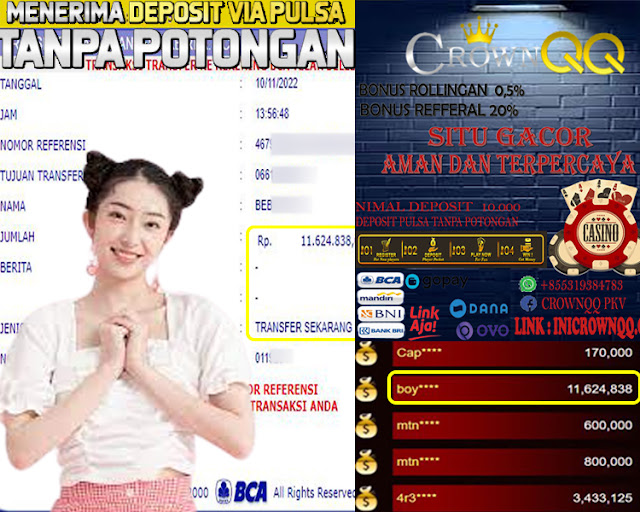 CrownQQ Agen DominoQQ BandarQ dan Domino99 Online Terbesar